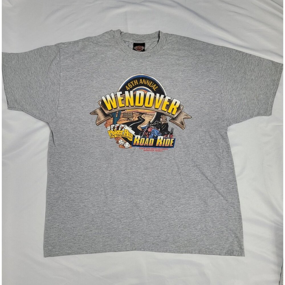 VTG Harley Davidson Wendover Poker Run Salt Lake City Casino Shirt SZ XXL USA